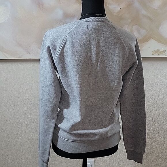 Adidas Gray White Logo Sweatshirt - Picture 4 of 16
